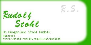 rudolf stohl business card